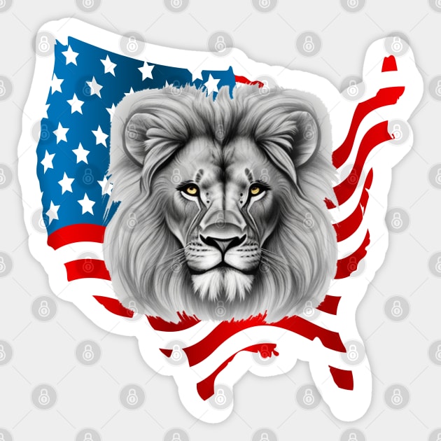 US Brave Lion Sticker by FabRonics